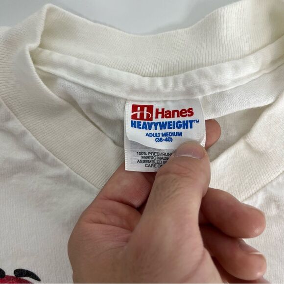 Vintage M&M Nascar Shirt Men White Medium All Over Print Double Sided 90s Racing - Picture 7 of 13